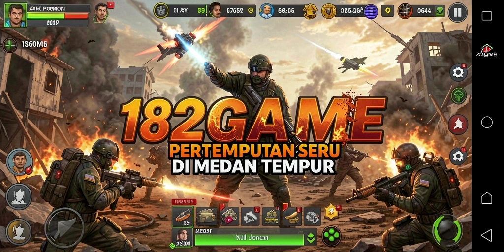 Gameplay Battle Royale yang seru dan intens dari 182GAME.