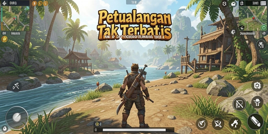 Gambaran gameplay menarik dalam dunia Open World 34R.
