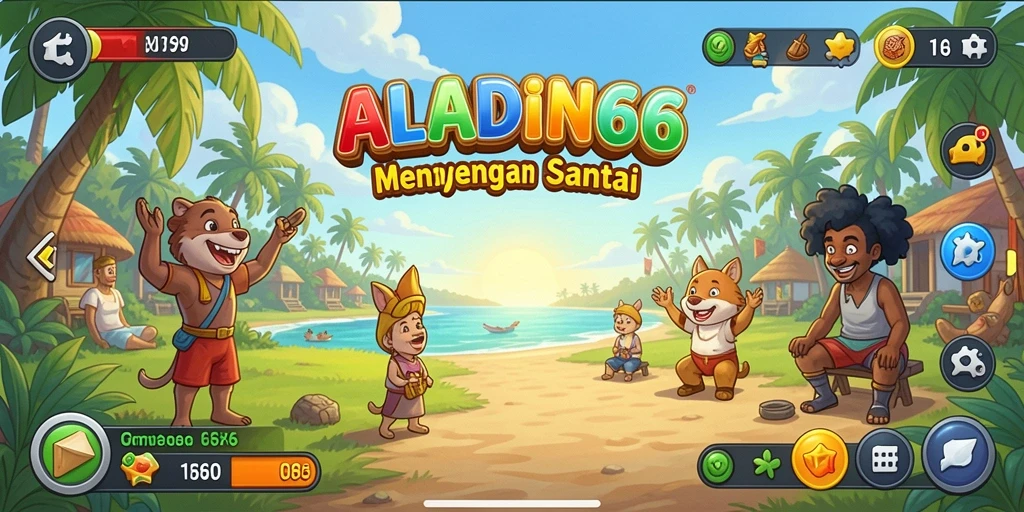 Tampilan gameplay yang cerah dan mengasyikkan di ALADIN66.