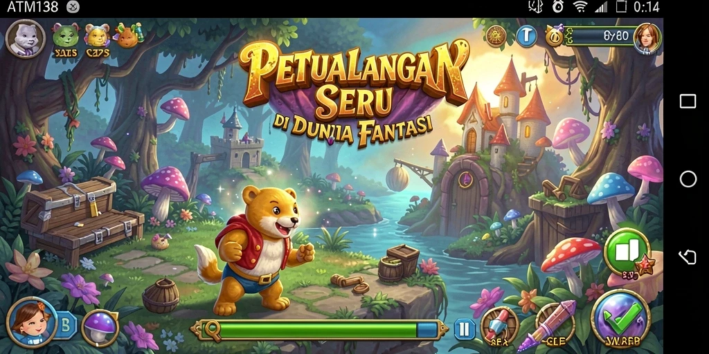 Tangkapan layar menampilkan aksi gameplay yang mendebarkan dan dunia fantasi yang indah.