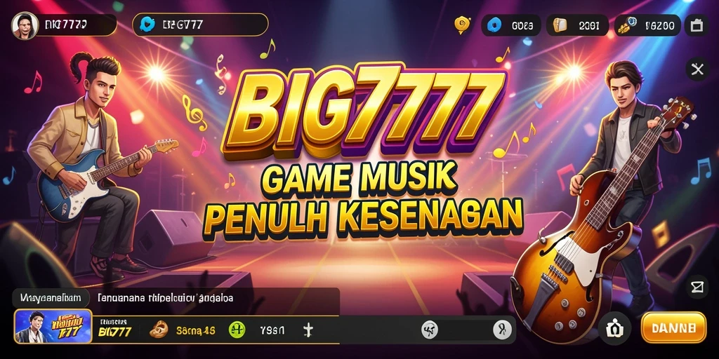 Tangkapan layar dari gameplay seru BIG777 saat bermain musik.