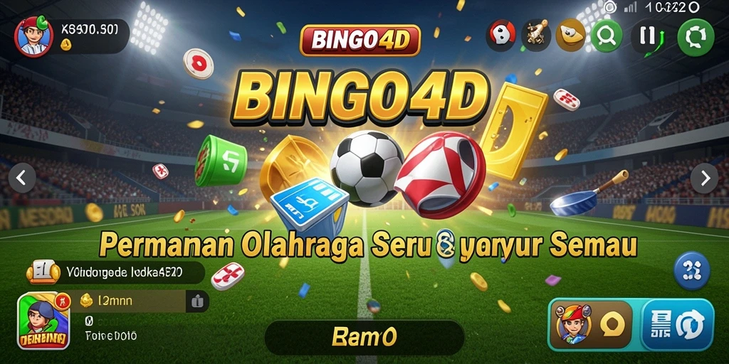 Tampilan menarik BINGO4D dengan aksi penuh olahraga.