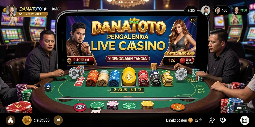 Tampilan gameplay yang mendebarkan di aplikasi Live Casino DANATOTO.