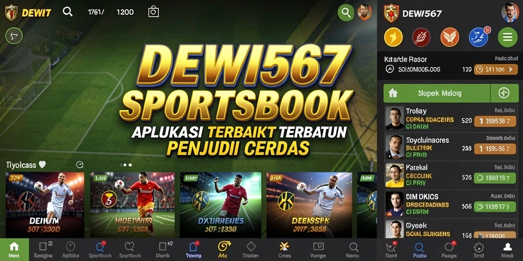 Tampilan utama <strong>DEWI567</strong> dengan berbagai pilihan taruhan olahraga.