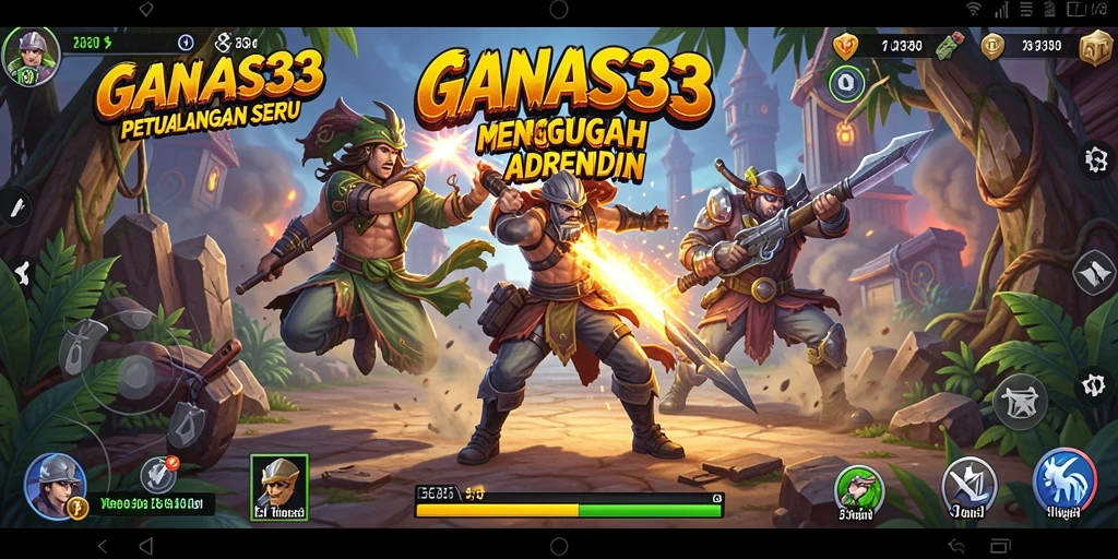 Tampilan gameplay seru GANAS33 dengan penuh aksi dan petualangan.