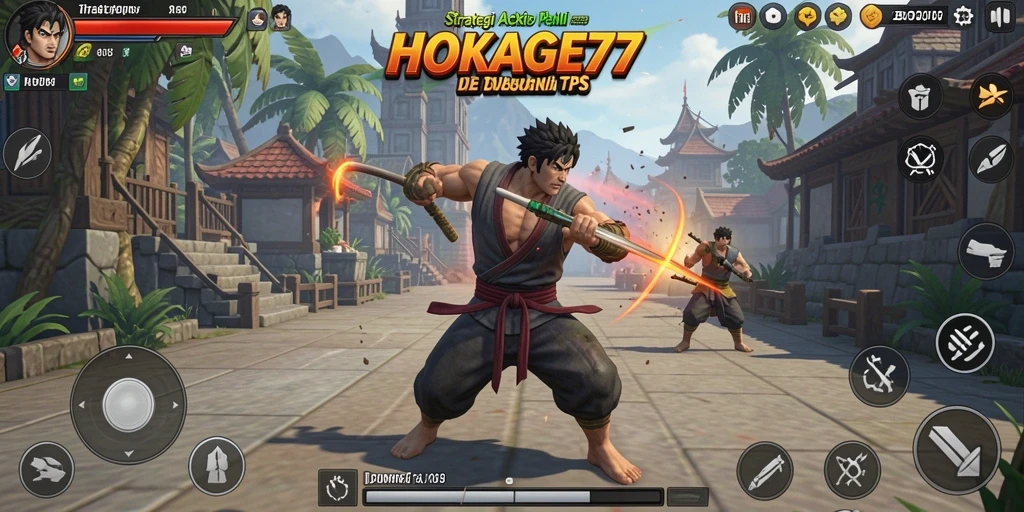 Screenshot HOKAGE77 menampilkan aksi tempur yang intens dalam permainan TPS.