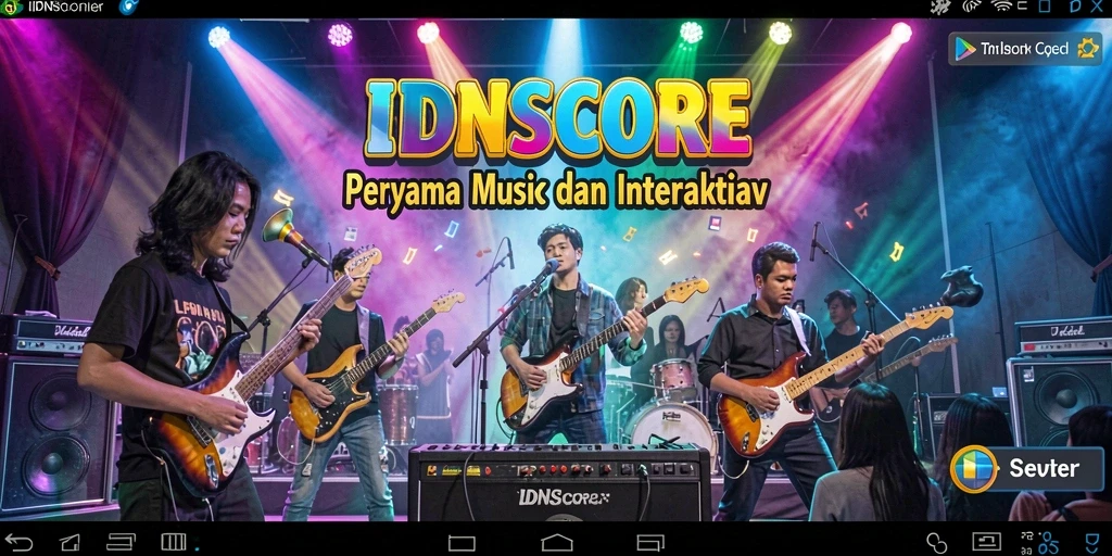 Tampilan screenshot utama IDNSCORE menampilkan gameplay seru permainan musik.