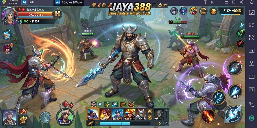 Screenshot JAYA388 menunjukkan pertempuran strategis yang intens dan grafis menawan.