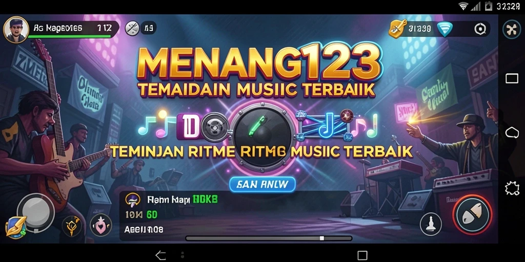 Screenshot gameplay <strong>MENANG123</strong> yang menampilkan alat musik dan lagu-lagu.