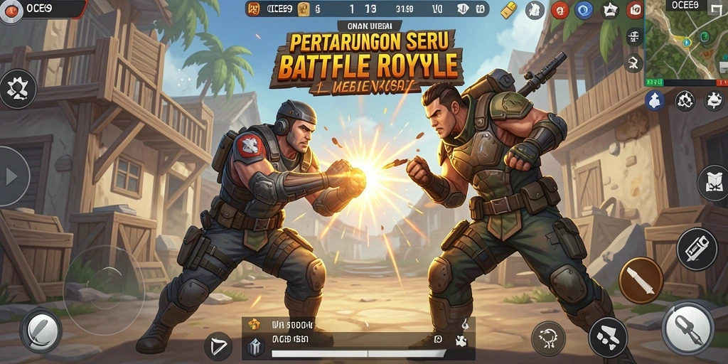 Tampilan gameplay seru OCE69 dengan aksi menegangkan di medan perang.