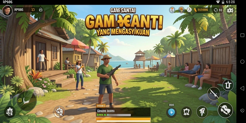 Screenshot utama RP886 menampilkan aksi gameplay yang seru dan mengasyikkan.