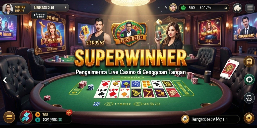 Gambaran permainan langsung yang seru dan interaktif di SUPERWINNER.