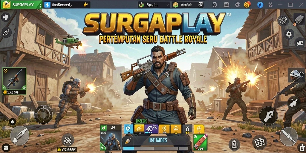 Tangkapan layar menampilkan pertarungan intens di arena Battle Royale.
