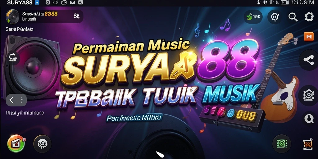 Tampilan gameplay SURYA88 dengan berbagai alat musik dan fitur menarik.