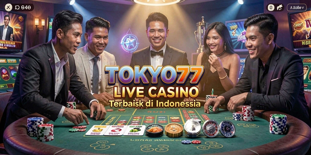 Tampilan gameplay Live Casino TOKYO77 yang menarik dan interaktif.
