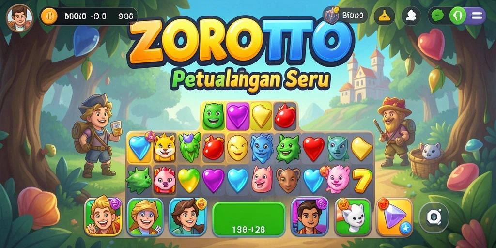 Gameplay seru ZOROTOTO, saat mencocokkan elemen.